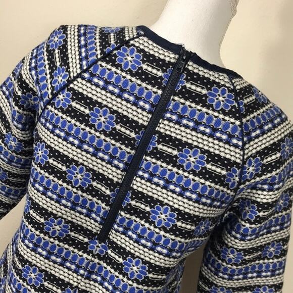 J Crew Popover Sweatshirt in Floral Jacquard. - Picture 6 of 9